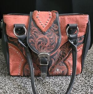 Montana West Elegant Orange and Grey Women's Bag